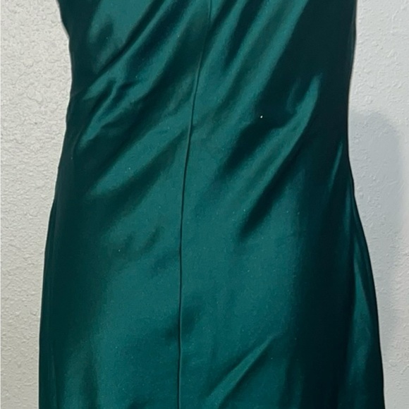 GORGEOUS ONE SHOULDER SATIN GOWN HOLIDAYS BRIDESMAIDS PROM - Picture 5 of 5